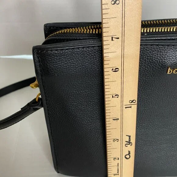 Botkier Black Leather Small Cross Body Purse Minimalist Office Professional Y2K - Picture 8 of 11